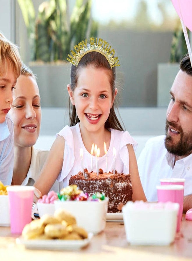 Dizila 5 Pieces Sparkly Sequin Happy Birthday Headbands Birthday Party Hair Hoops Bands Accessories for Toddlers Girls Kids Teens Women - Image 5